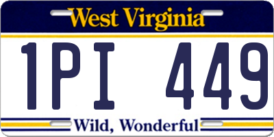 WV license plate 1PI449