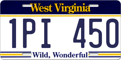 WV license plate 1PI450