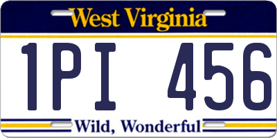 WV license plate 1PI456