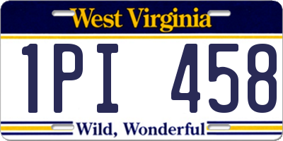 WV license plate 1PI458