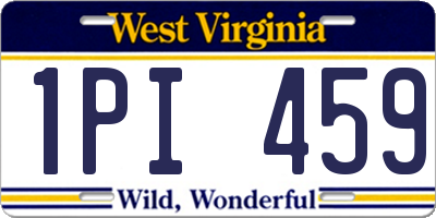 WV license plate 1PI459