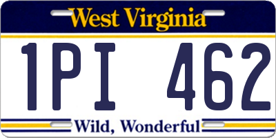 WV license plate 1PI462