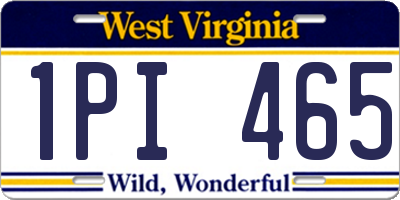 WV license plate 1PI465