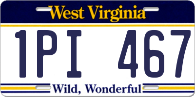 WV license plate 1PI467