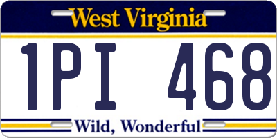 WV license plate 1PI468