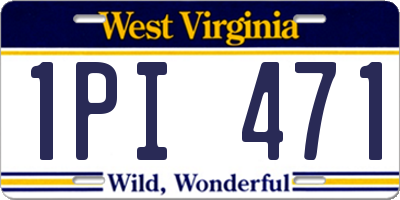 WV license plate 1PI471