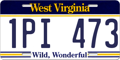 WV license plate 1PI473
