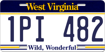 WV license plate 1PI482