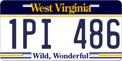 WV license plate 1PI486
