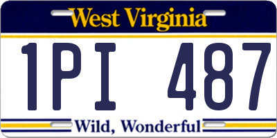 WV license plate 1PI487