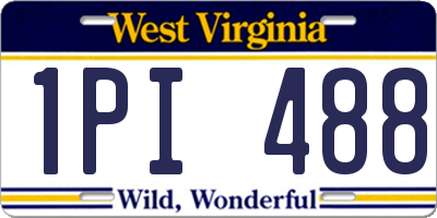 WV license plate 1PI488