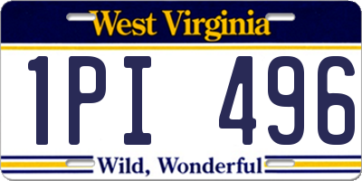 WV license plate 1PI496