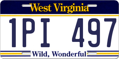 WV license plate 1PI497