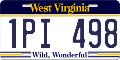WV license plate 1PI498