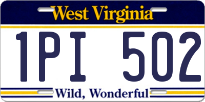 WV license plate 1PI502