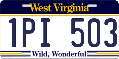 WV license plate 1PI503