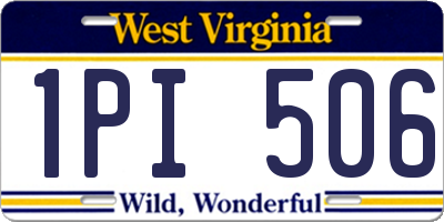 WV license plate 1PI506