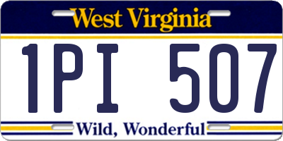 WV license plate 1PI507