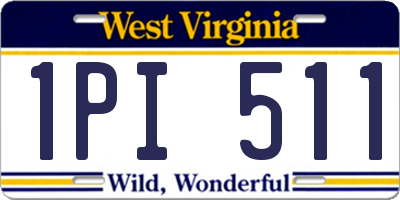 WV license plate 1PI511