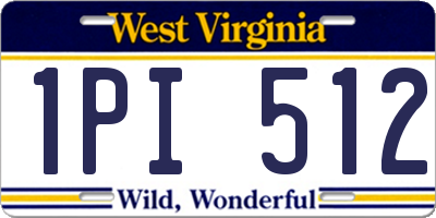 WV license plate 1PI512