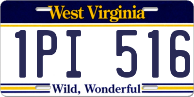 WV license plate 1PI516
