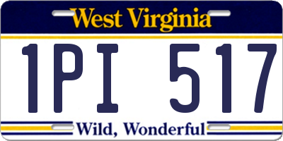 WV license plate 1PI517