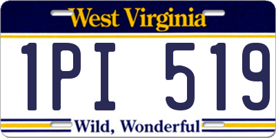 WV license plate 1PI519
