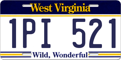 WV license plate 1PI521