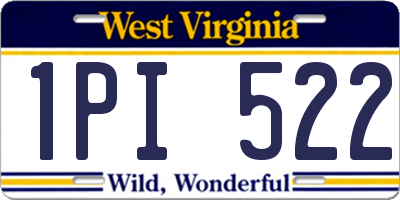 WV license plate 1PI522
