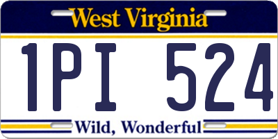 WV license plate 1PI524