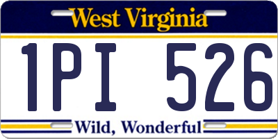 WV license plate 1PI526