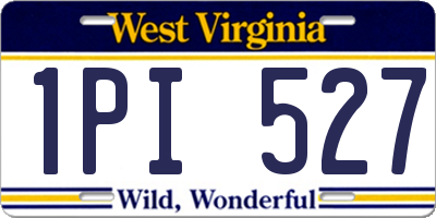 WV license plate 1PI527