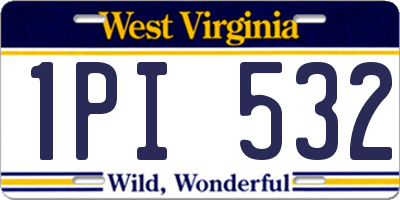 WV license plate 1PI532
