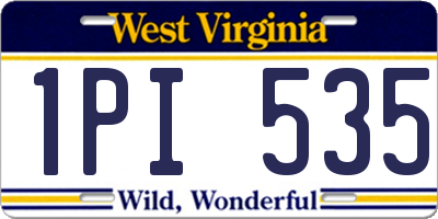 WV license plate 1PI535