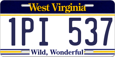WV license plate 1PI537