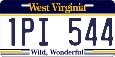 WV license plate 1PI544