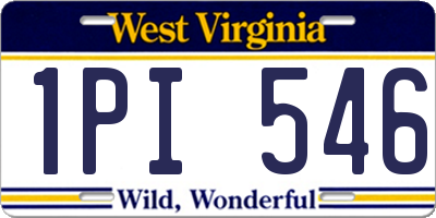 WV license plate 1PI546