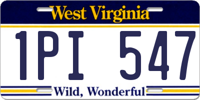 WV license plate 1PI547