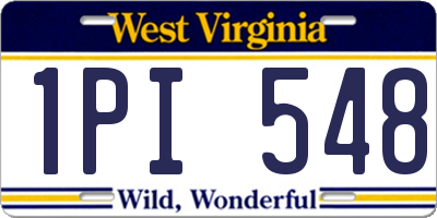 WV license plate 1PI548