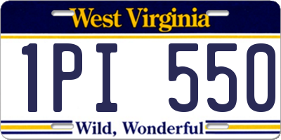 WV license plate 1PI550