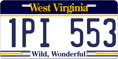 WV license plate 1PI553