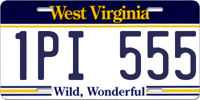 WV license plate 1PI555