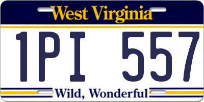 WV license plate 1PI557