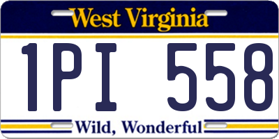 WV license plate 1PI558