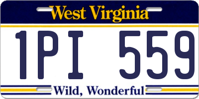 WV license plate 1PI559