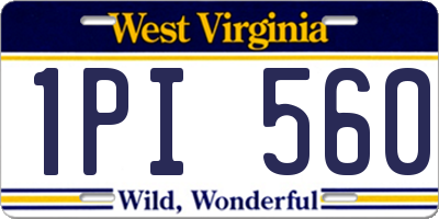 WV license plate 1PI560