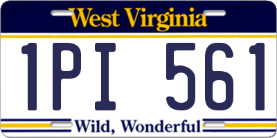 WV license plate 1PI561