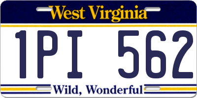 WV license plate 1PI562