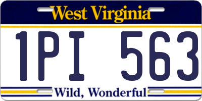 WV license plate 1PI563