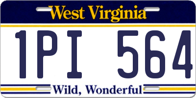 WV license plate 1PI564